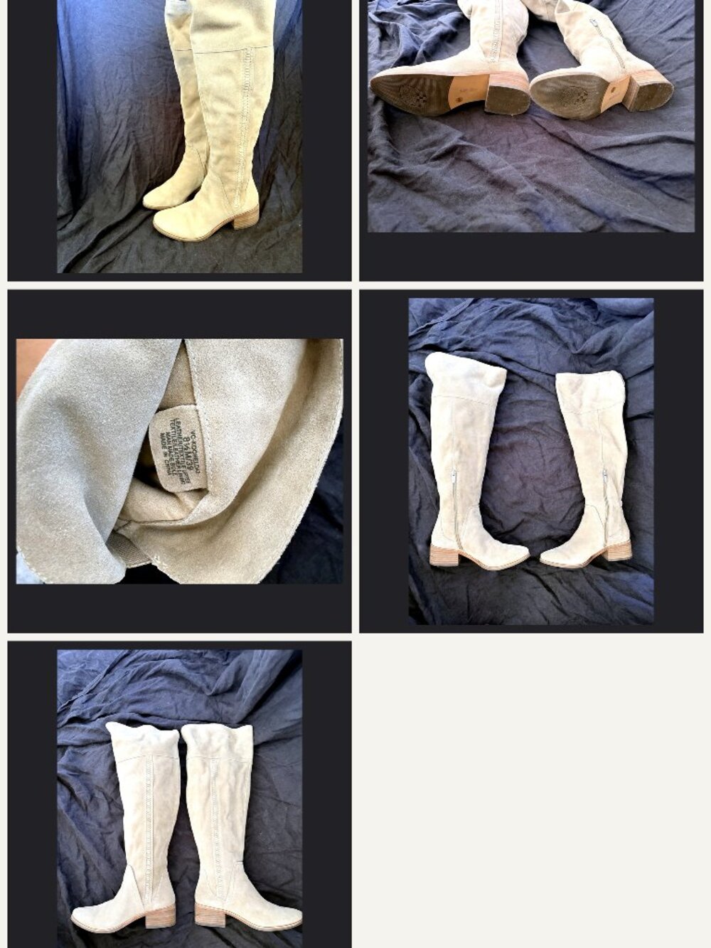 Vince Camuto Kochelda Taupe Suede Over-the-Knee Boots Size 8